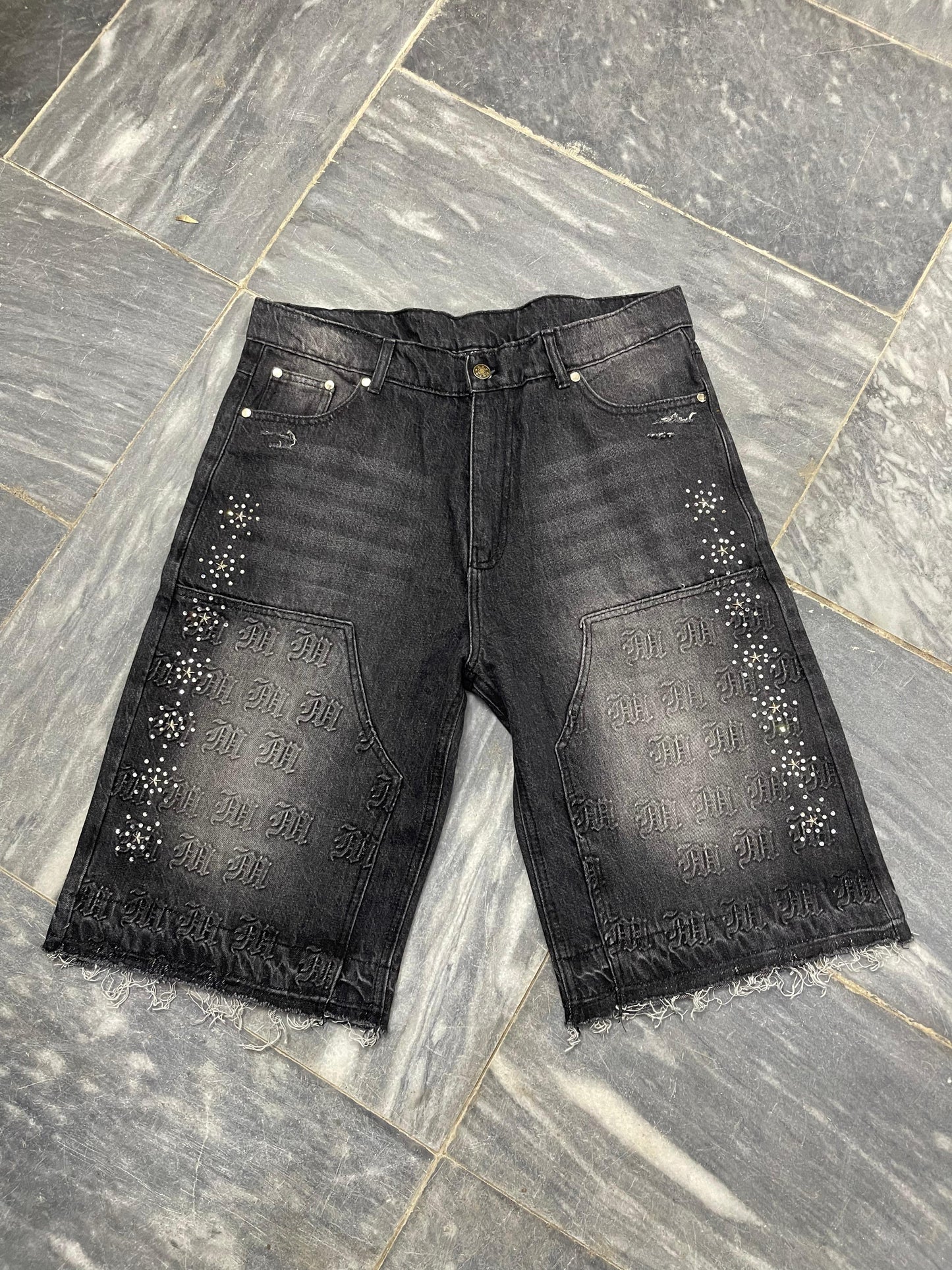 MM Rhinestone Denim Jeans (Black)